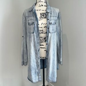 Denim button up dress